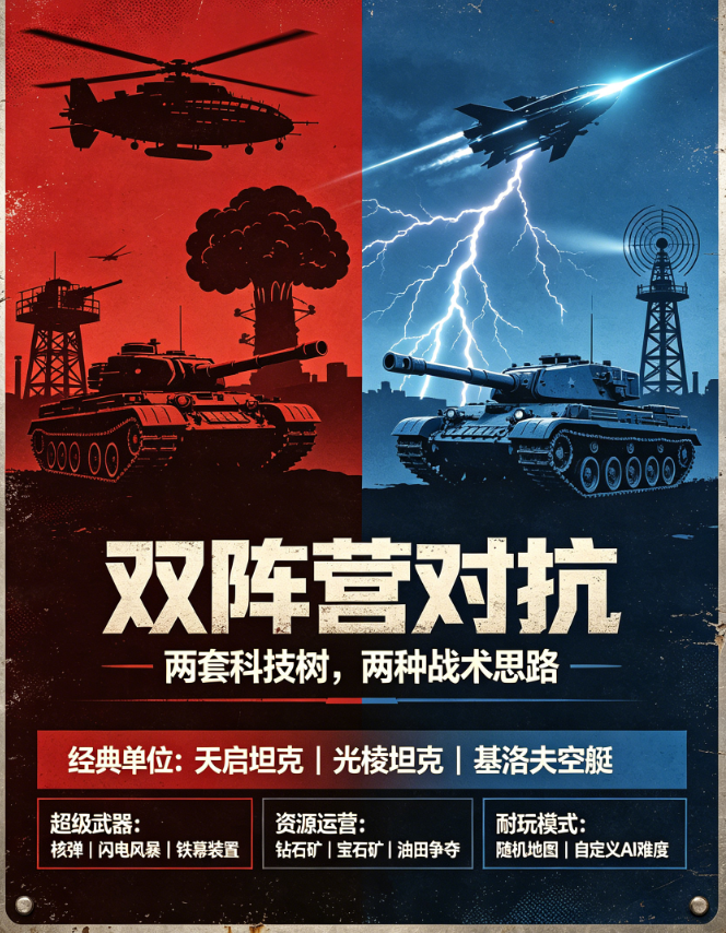 红色警戒单机经典老版游戏特色展示